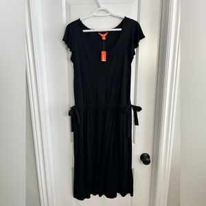 JOE FRESH, NWT black dress with flutter sleeve, size L